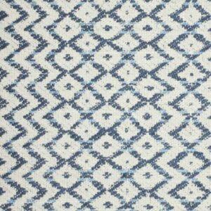 blue geometric woven fabric from Sanderson