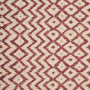 red geometric woven fabric from Sanderson