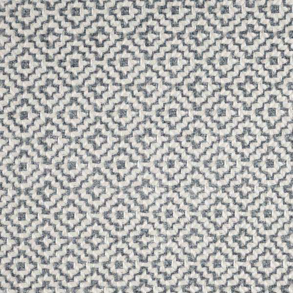 Linden Fabric - China Blue by blue geometric woven fabric from Sanderson