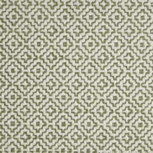 green geometric woven fabric from Sanderson