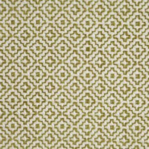 green geometric woven fabric from Sanderson