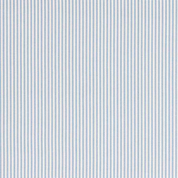 Burnham Fabric - Woad by blue striped cotton fabric from Sanderson