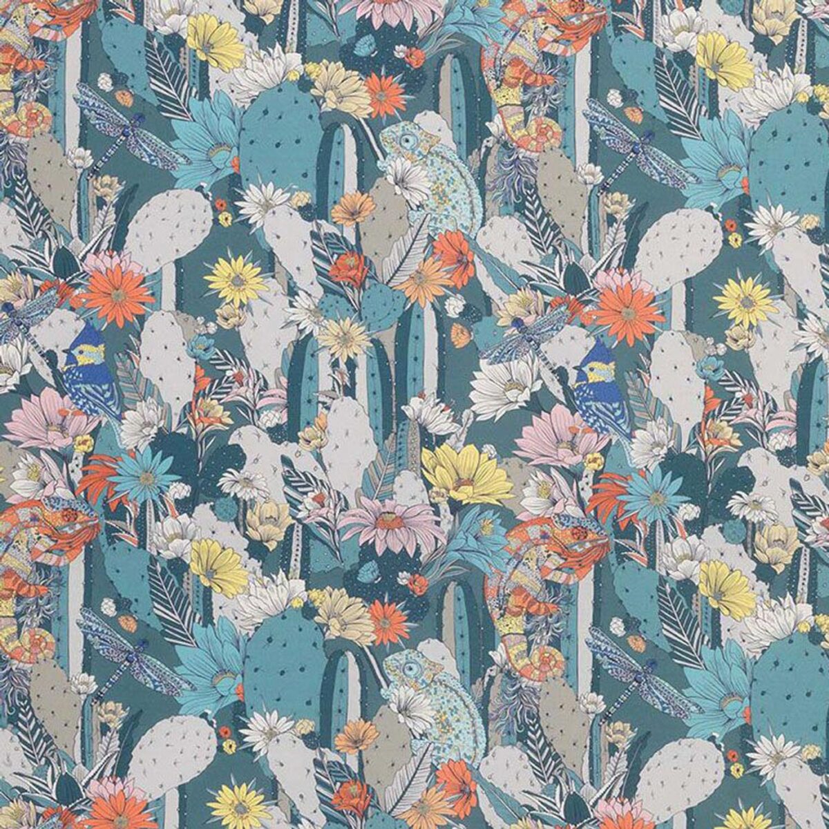 multicolour animal cotton fabric from Matthew Williamson