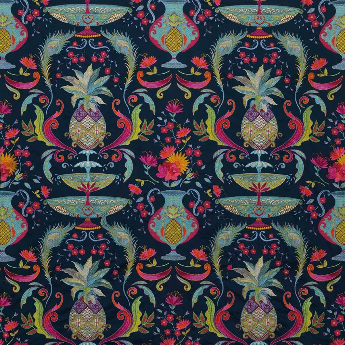 multicolour botanical embroideried fabric from Matthew Williamson