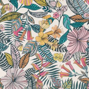 multicolour botanical wallpaper from matthew williamson
