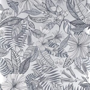 black-grey botanical wallpaper from matthew williamson