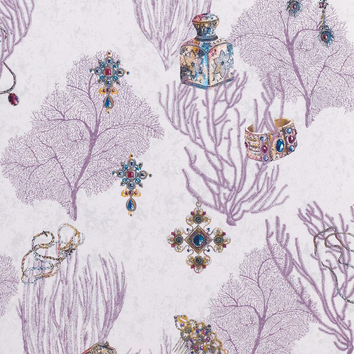 purple botanical wallpaper from matthew williamson