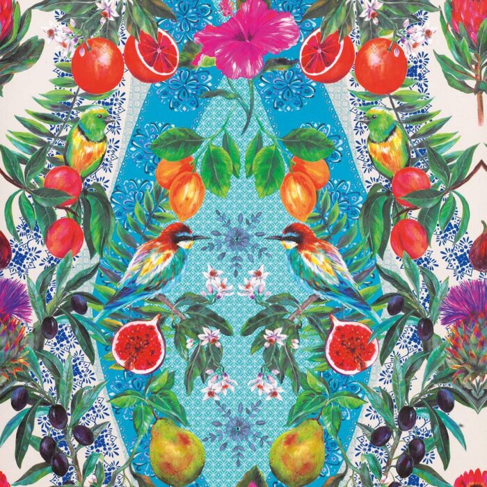 Talavera Wallpaper - Persian Blue / Turquoise swatch