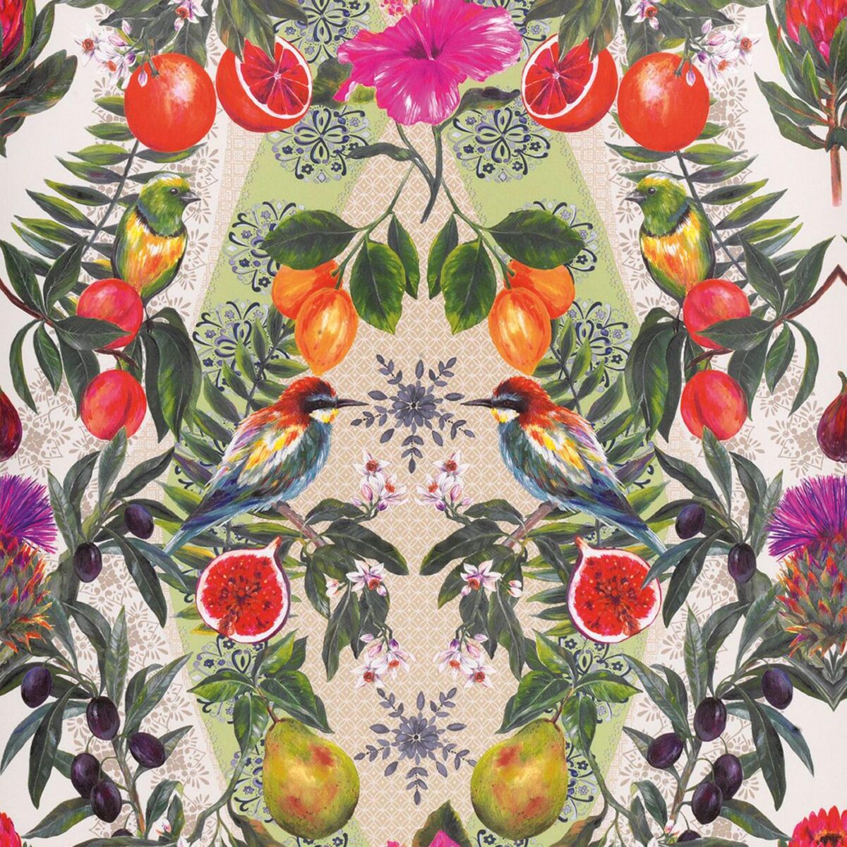 green botanical wallpaper from matthew williamson