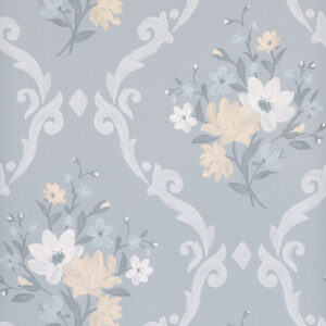 black-grey botanical wallpaper from matthew williamson