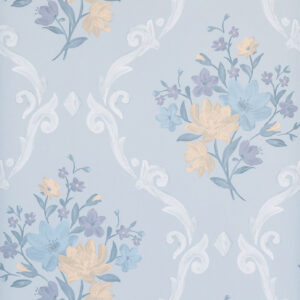 blue botanical wallpaper from matthew williamson