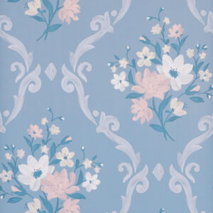 blue botanical wallpaper from matthew williamson