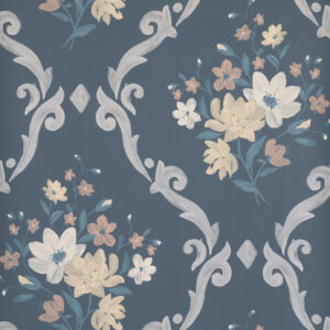 black-grey botanical wallpaper from matthew williamson