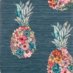 blue botanical wallpaper from matthew williamson