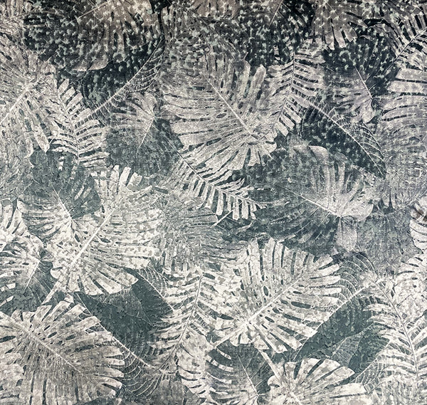 Como Fabric by black-grey botanical jacquard fabric from Utopia
