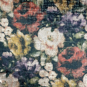 multicolour botanical jacquard fabric from Utopia
