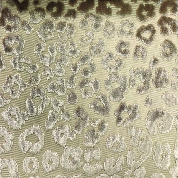 Raffles Cheetah Fabric - 1 by neutral spotted velvet-chenille fabric from Art of the Loom