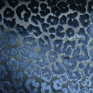 blue spotted velvet-chenille fabric from Art of the Loom