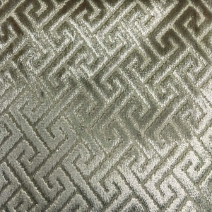 neutral geometric velvet-chenille fabric from Art of the Loom