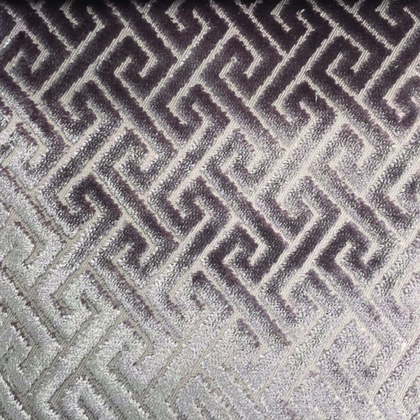 Raffles Trellis Fabric - 3 by brown geometric velvet-chenille fabric from Art of the Loom