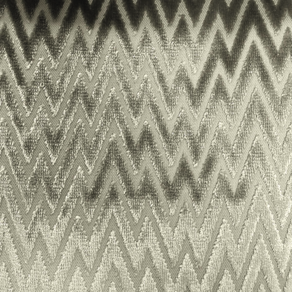 Raffles Zig Zag Fabric - 1 by neutral striped velvet-chenille fabric from Art of the Loom