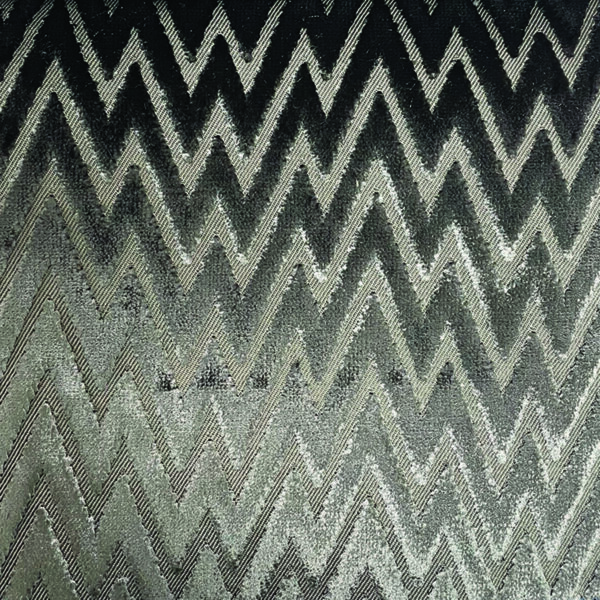 Raffles Zig Zag Fabric - 2 by brown striped velvet-chenille fabric from Art of the Loom