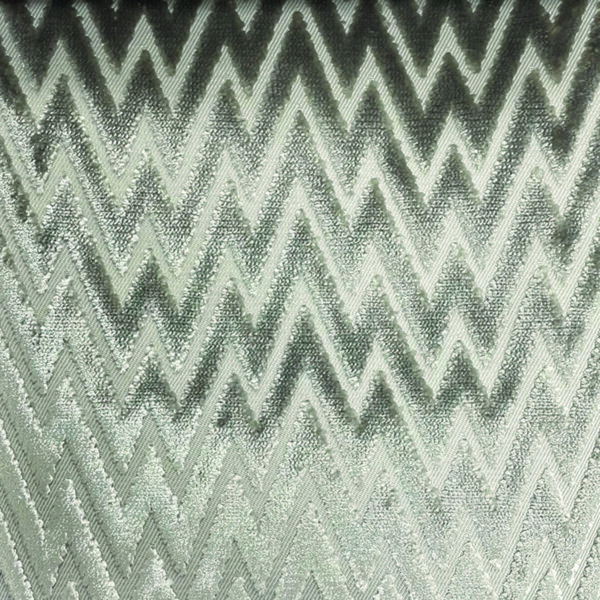 Raffles Zig Zag Fabric - 4 by neutral striped velvet-chenille fabric from Art of the Loom