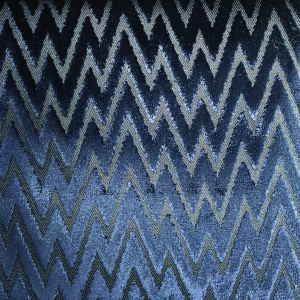 blue striped velvet-chenille fabric from Art of the Loom