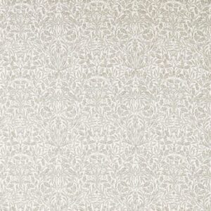 black-grey botanical cotton fabric from William Morris & Co