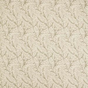 neutral botanical cotton fabric from William Morris & Co