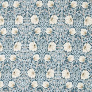 blue botanical cotton fabric from William Morris & Co