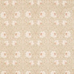pink botanical cotton fabric from William Morris & Co