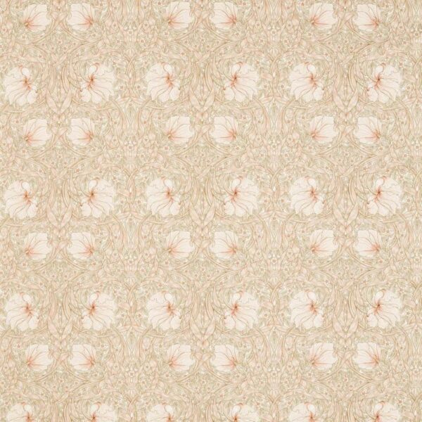 pink botanical cotton fabric from William Morris & Co