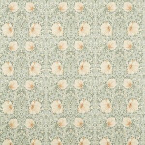 green botanical cotton fabric from William Morris & Co