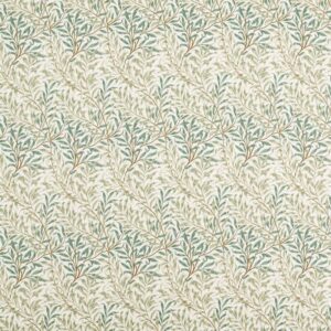 green botanical cotton fabric from William Morris & Co