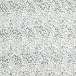 blue botanical cotton fabric from William Morris & Co