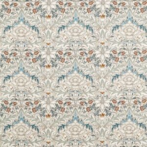 green botanical cotton fabric from William Morris & Co