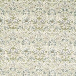green botanical cotton fabric from William Morris & Co