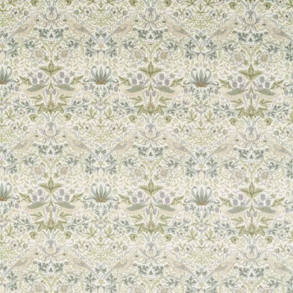 green botanical cotton fabric from William Morris & Co