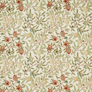 green botanical cotton fabric from William Morris & Co