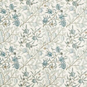 blue botanical cotton fabric from William Morris & Co