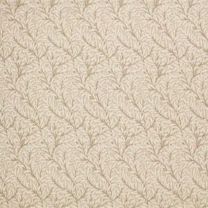 brown botanical cotton fabric from William Morris & Co
