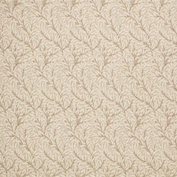 Pure Willow Boughs Sheer Wide Width Fabric - Linen by brown botanical cotton fabric from William Morris & Co