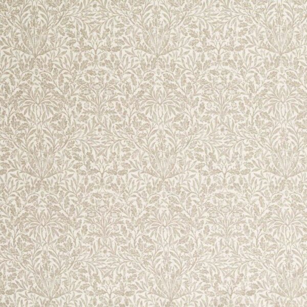 Pure Acorn Sheer Wide Width Fabric - Beige by neutral botanical cotton fabric from William Morris & Co