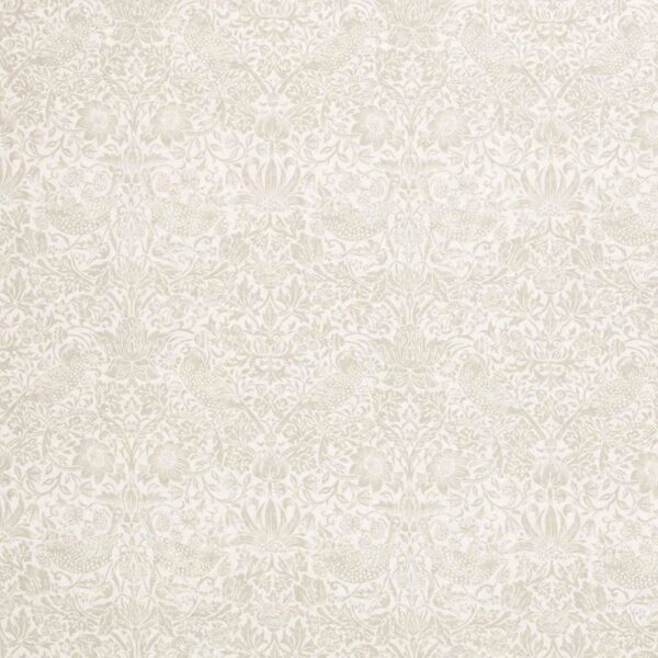 Pure Strawberry Thief Sheer Wide Width Fabric - Linen by neutral botanical cotton fabric from William Morris & Co