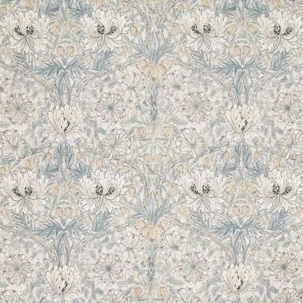 blue botanical cotton fabric from William Morris & Co