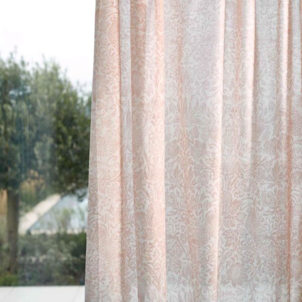 Pure Strawberry Thief Sheer Wide Width Fabric - Blush by Pure Strawberry Thief Sheer Wide Width Fabric - Blush from