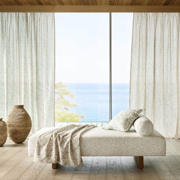 Pure Willow Boughs Sheer Wide Width Fabric - Linen by Pure Willow Boughs Sheer Wide Width Fabric - Linen from