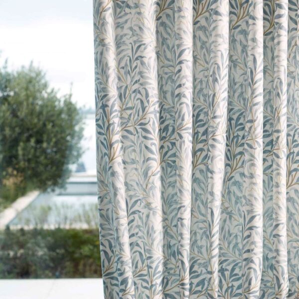 Willow Boughs Wide Width Fabric - Mineral Blue by Willow Boughs Wide Width Fabric - Mineral Blue from