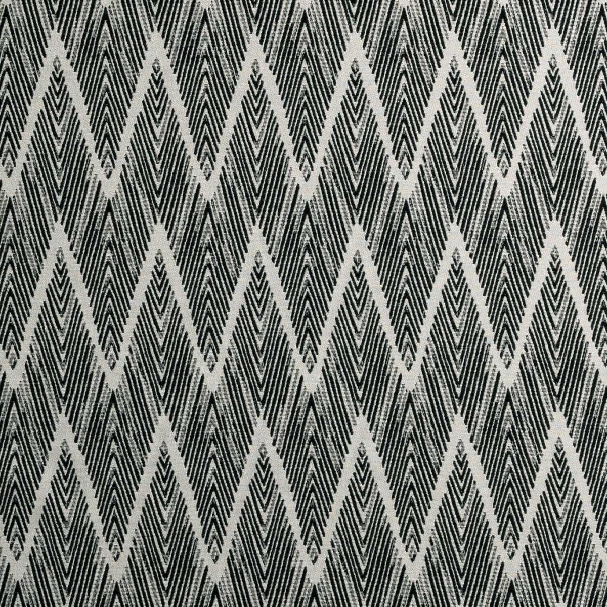 black-grey striped jacquard fabric from Clarke & Clarke